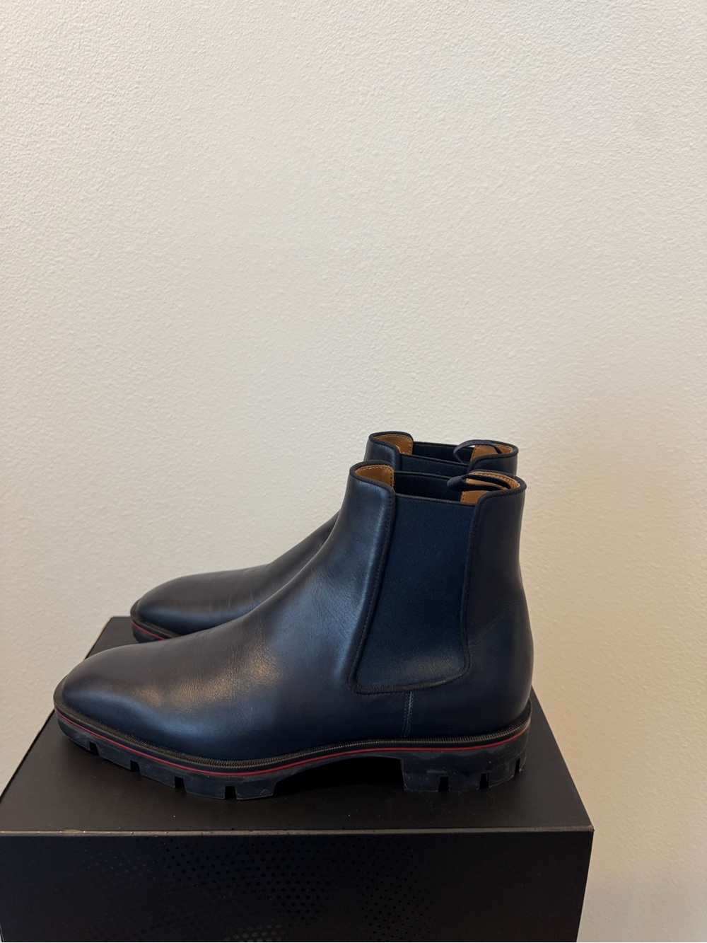 Christian Louboutin Marine/Navy Leather Chukka Boots